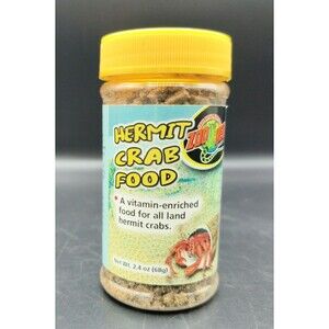 Zoo Med Hermit Crab Food 2.4 oz Vitamin Enriched Diet Protein Pellet Made In USA